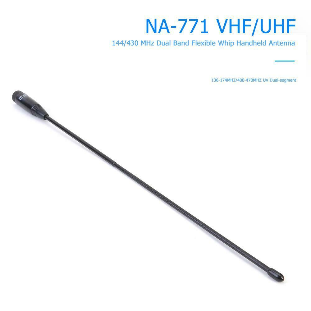 NA-771 SMA Male VHF/UHF 144/430MHz Dual Band Flexible Whip Handheld Antenna @