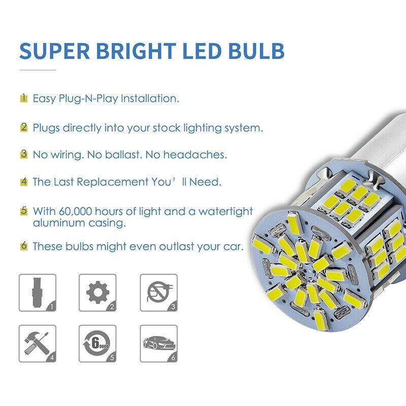 1156 LED Bulb White 1003 BA15S 1141 7506 LED Light Bulbs for RV Car Camper TraL9