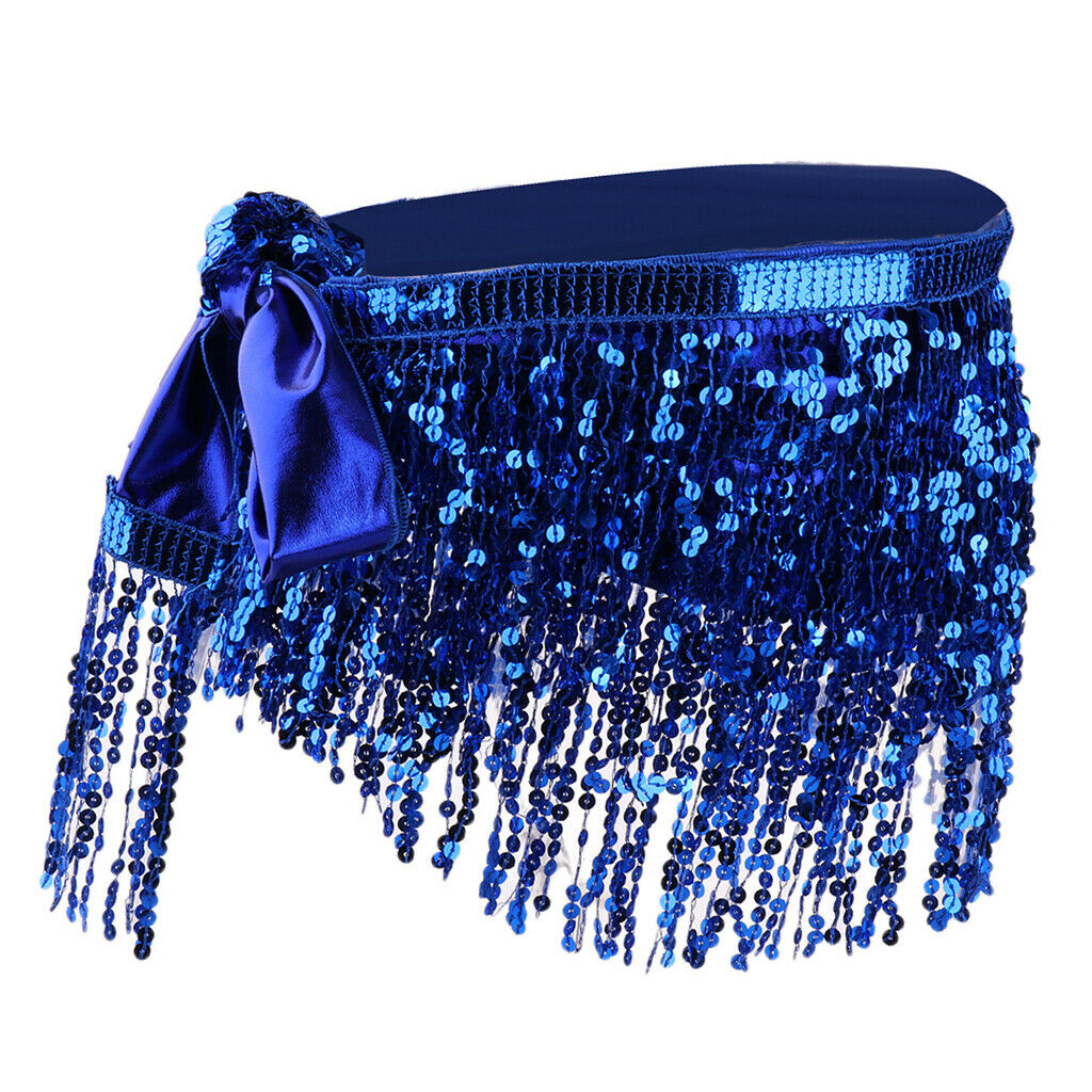 Female Latin Belly Dance Costume Set Tassel Hip Scarf Wrap Skirts Sexy