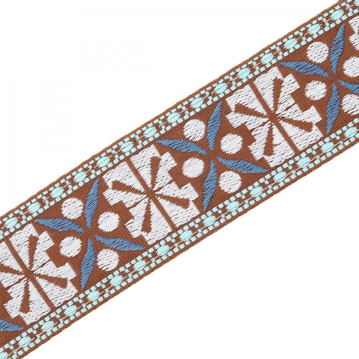 Fabric Pattern Guitar Strap Flowers Pattern for Acoustic Electric Guitar Bass