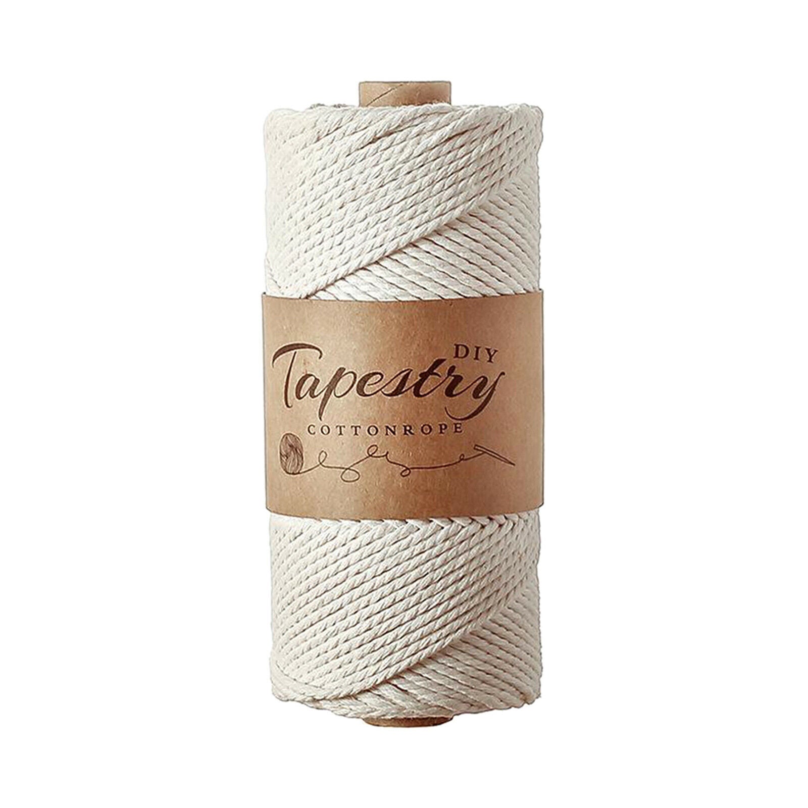 2X Cotton Twisted Cord DIY Macrame String Rope Textile Accessories 2mm-100m