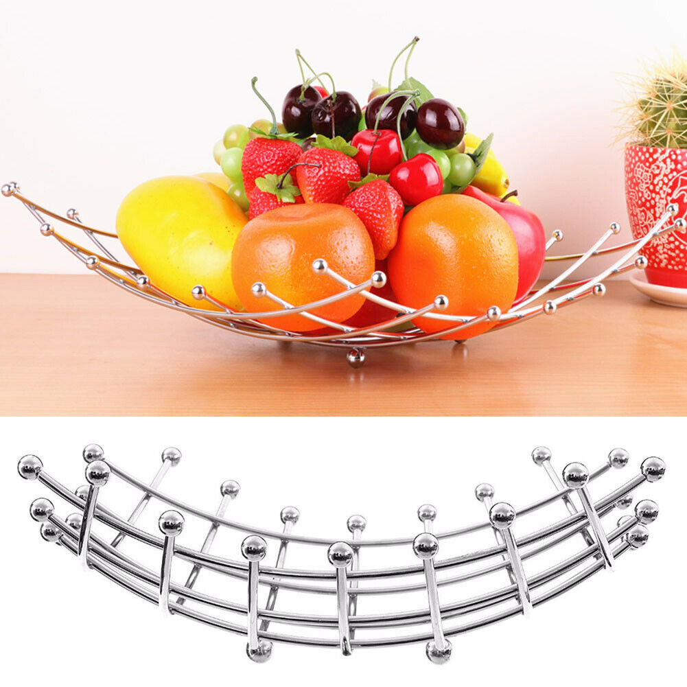 Metal Fruit Rack Bowl Holder Kitchen Dinning Table Deco Vegetable Storage Basket