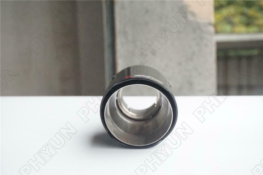 54mm Inlet 114mm Outlet Exhaust Tip Tail Pipe Muffler Tip Carbon Fiber Universal