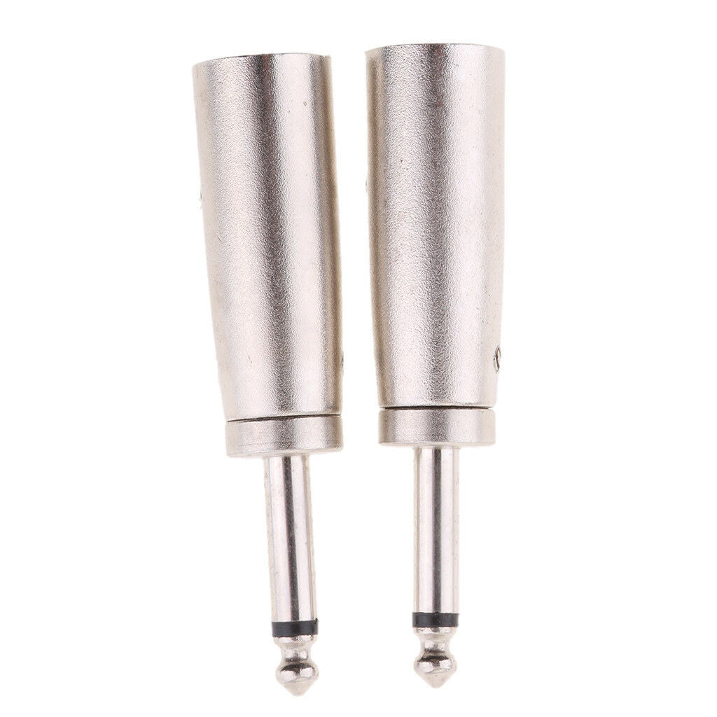 3 Pin XLR Male Plug to 6.35mm Mono Male Socket 1/4" Jack Mic Cable Adapter