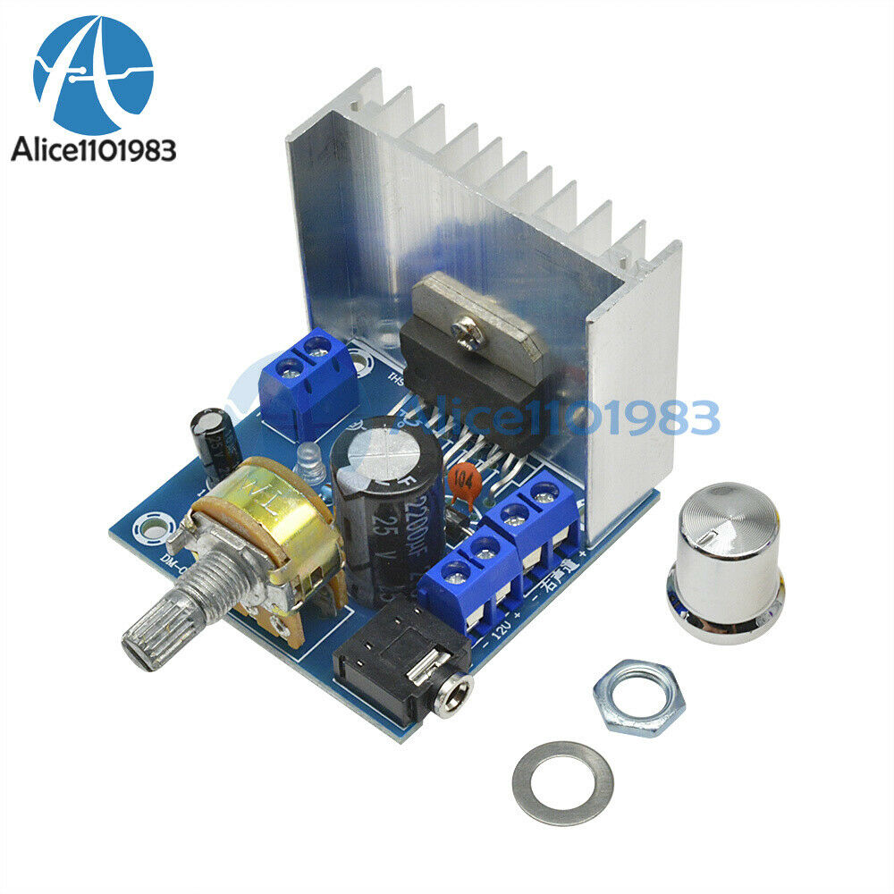 AC/DC 12V TDA7297 2x15W Digital Audio Amplifier Kit Dual-Channel Module for DIY