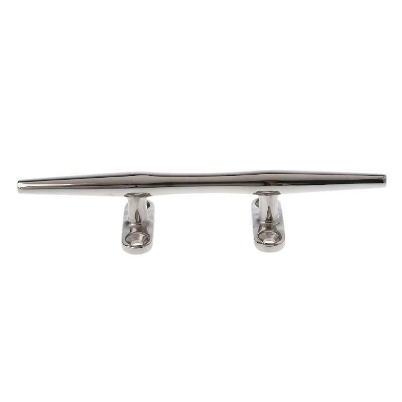 Base Boat Dock Deck Rope Cleat Marine Bollard Yacht Stainless Steel 8"/10"/12"