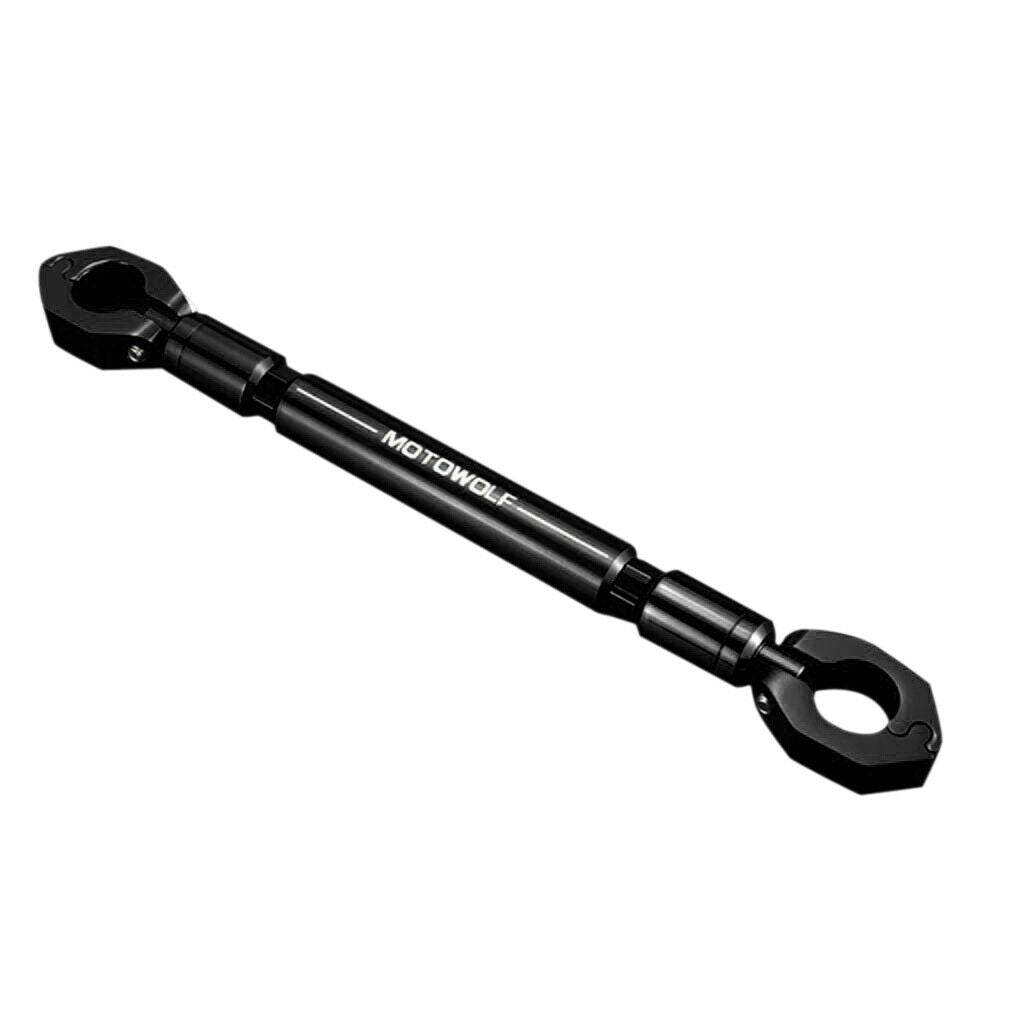 Motorbike 22mm 7/8" Handlebar Cross Bar Steering Wheel Strength Lever Black