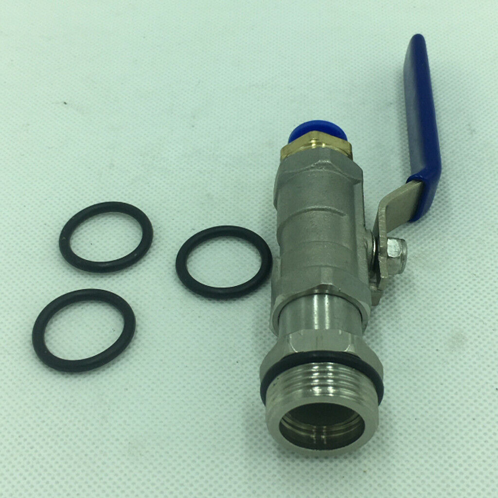 200L Oil Tank Barrel Drain Valve Faucet Tap PU Air Hose Adapter Straight 1P -