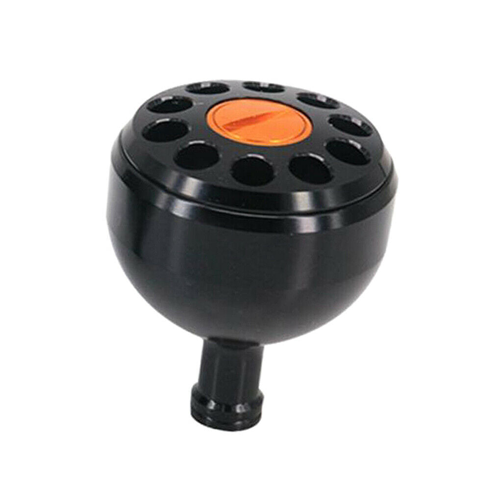Metal Fishing Reel Handle Ball Knob Replacements DIY Accessory  Black Orange