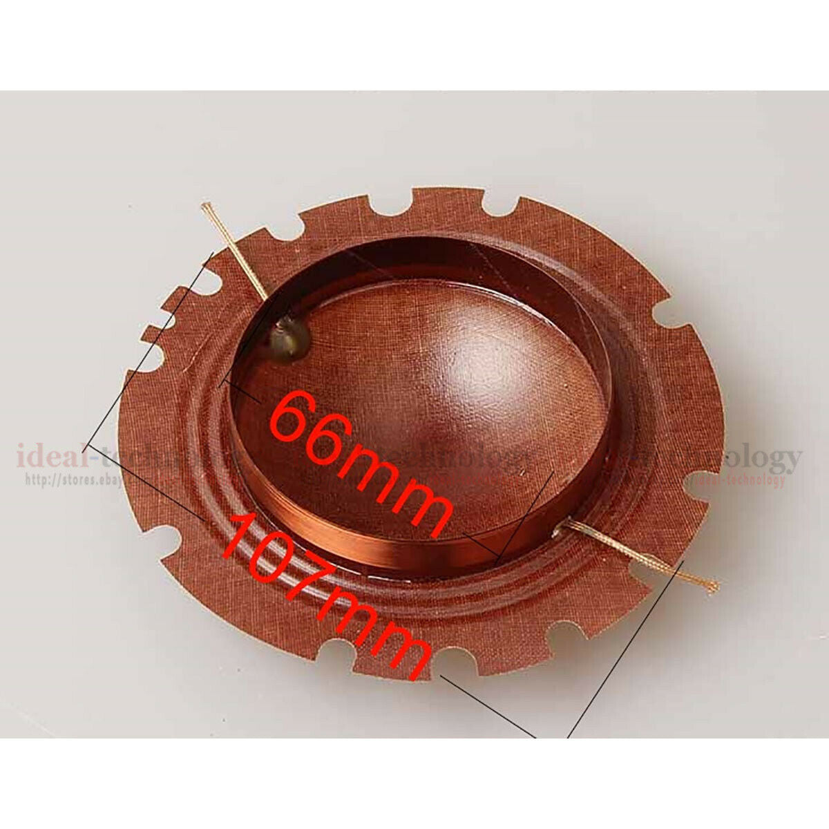 2pcs 200W 66mm speaker diaphragm Horn tweeter sound film voice coil