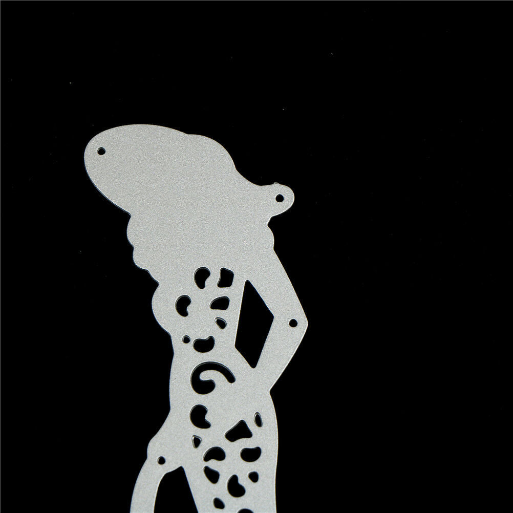 Happy Girls Walk the Dogs Metal Cutting Dies Embossing Stencils Decorative Cards