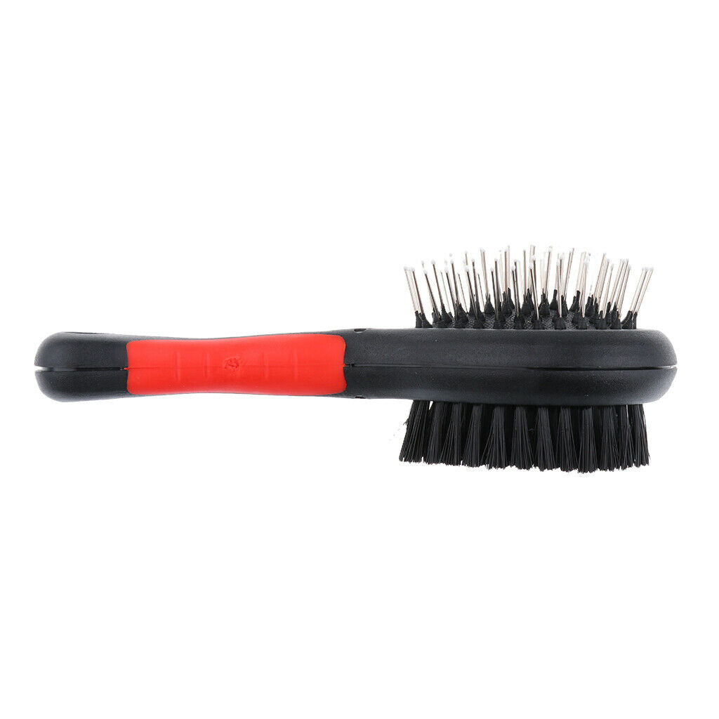 2-Sided Plastic Pet Hair Brush Dog Cat Hair Comb Slicker Grooming Rake S