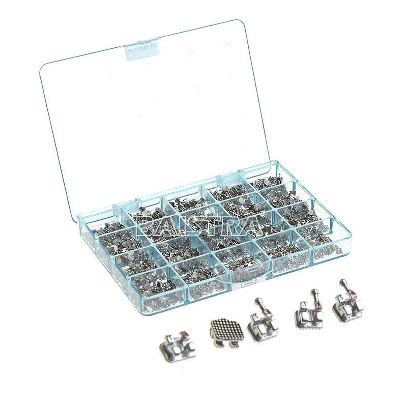 1000pcs Dental Orthodontic Metal Bracket Brace Mini MBT.022 Hooks 345 Monoblock