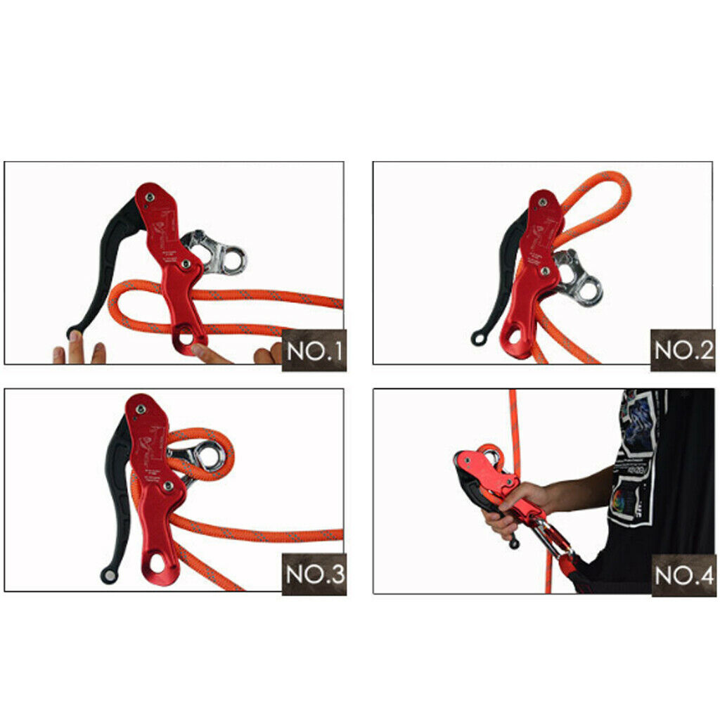 Rock Climbing Mountaineering Caving Rappelling Stop Descender - CE Certified