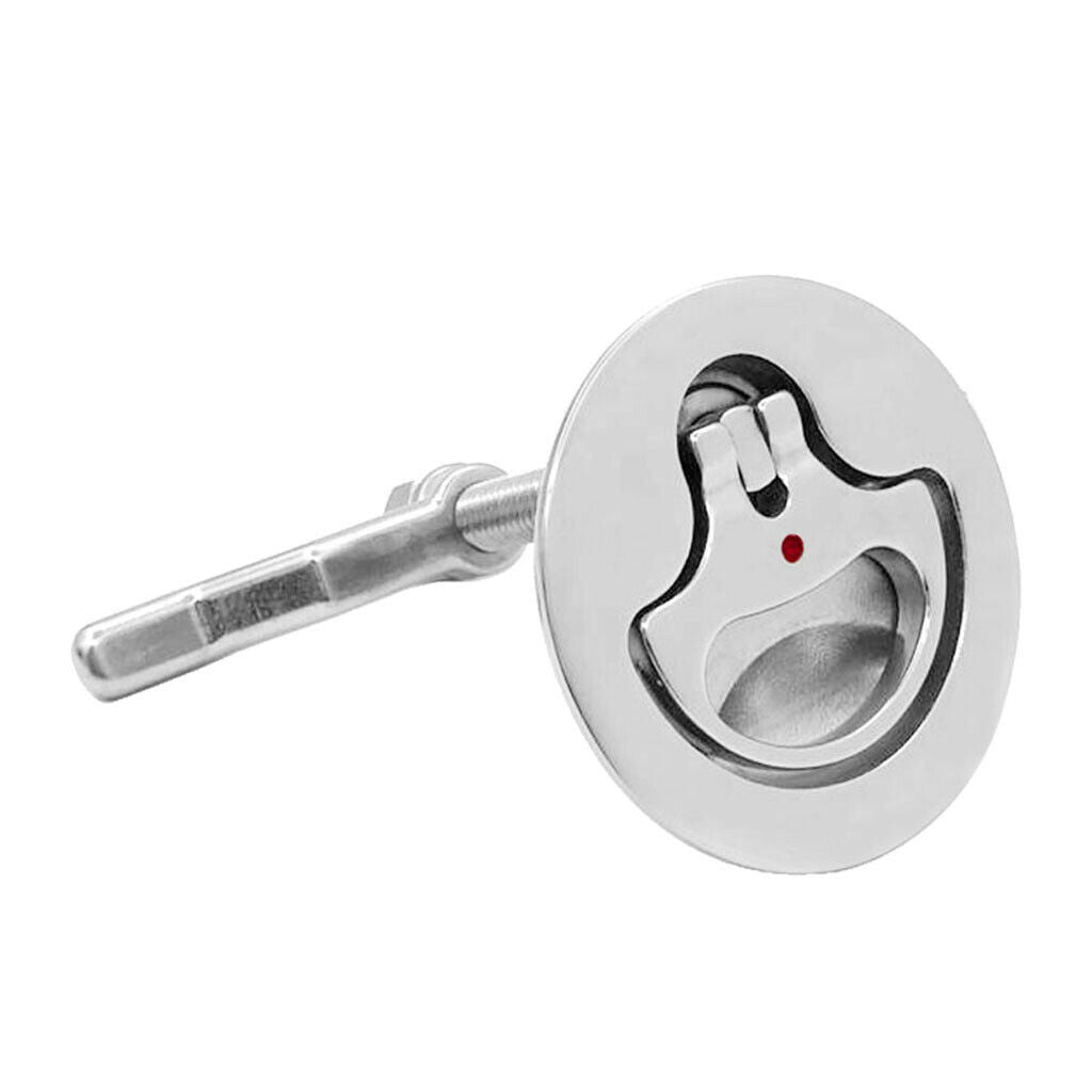 Marine Boat Hatch Handle Lift Flush Cam Latch with Back Plate, 316 Stainless