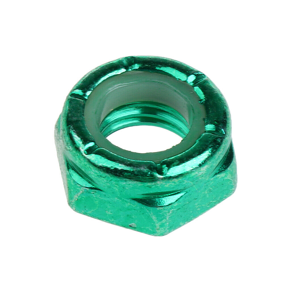 8pcs Replacement Skateboard Truck Axle Nuts Mounting Screws Hardware Set - Green