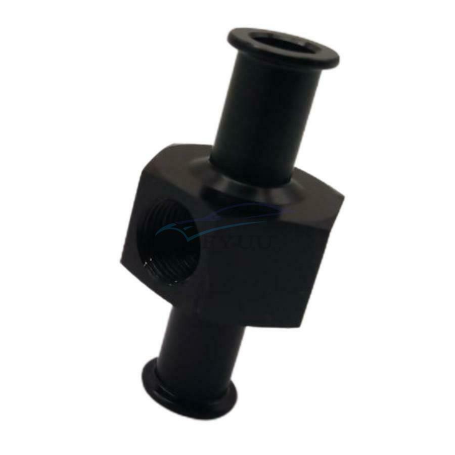 1PC Fuel Nitrogen Pressure Gauge Universal Adapter 3/8" Hose 1/8" Npt Port Black