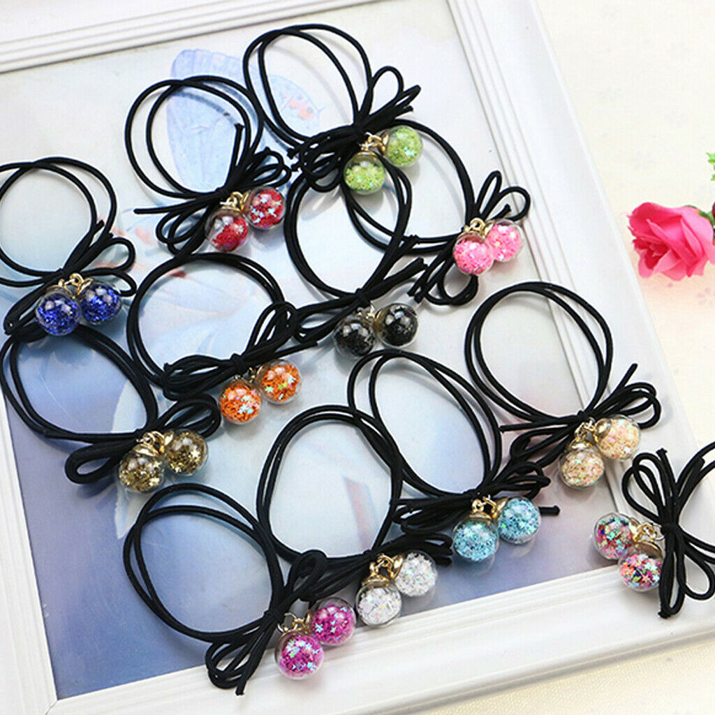 10x 16mm Assorted Color Glass Ball Charms DIY Earring Jewelry Findings