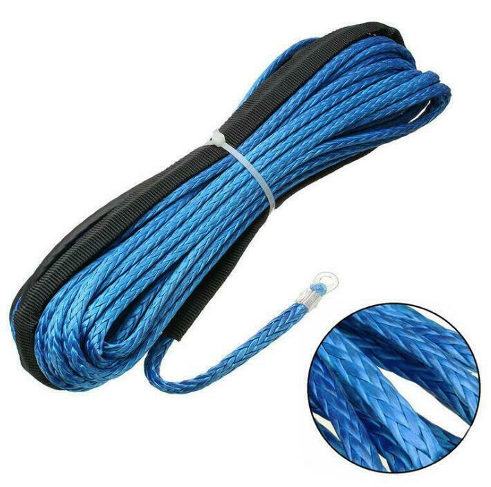 3/16"x50' 10000LBS Synthetic Winch Rope Line Recovery Cable 4WD ATV UTV w/Sheath