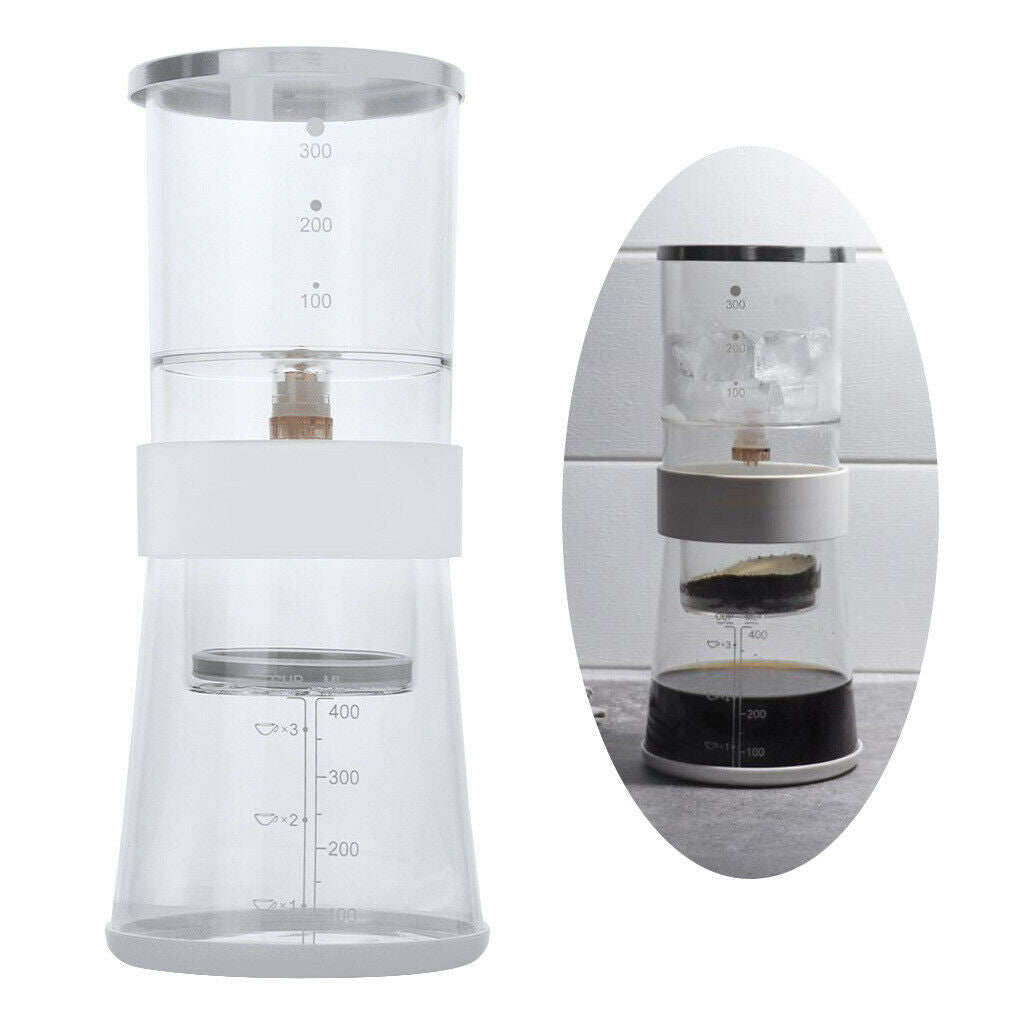 Adjustable Cold Brew Drip Coffee Maker Compact Ice Coffee Glass Carafe