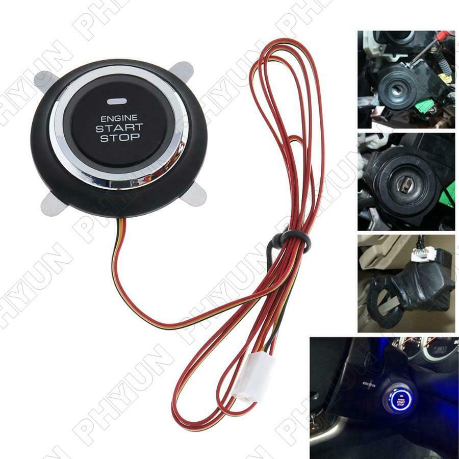 â€‹Car Alarm System + Remote Engine Start Push Start Stop Button Keyless Entry Kit