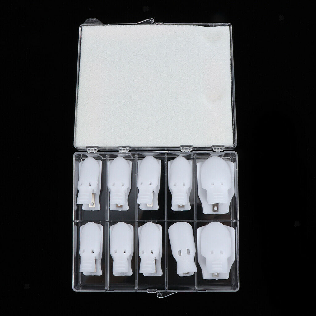 10pcs/set Gel Nail Polish Remover Clips Cover Soak Off Clip Cleaner Tools Feet