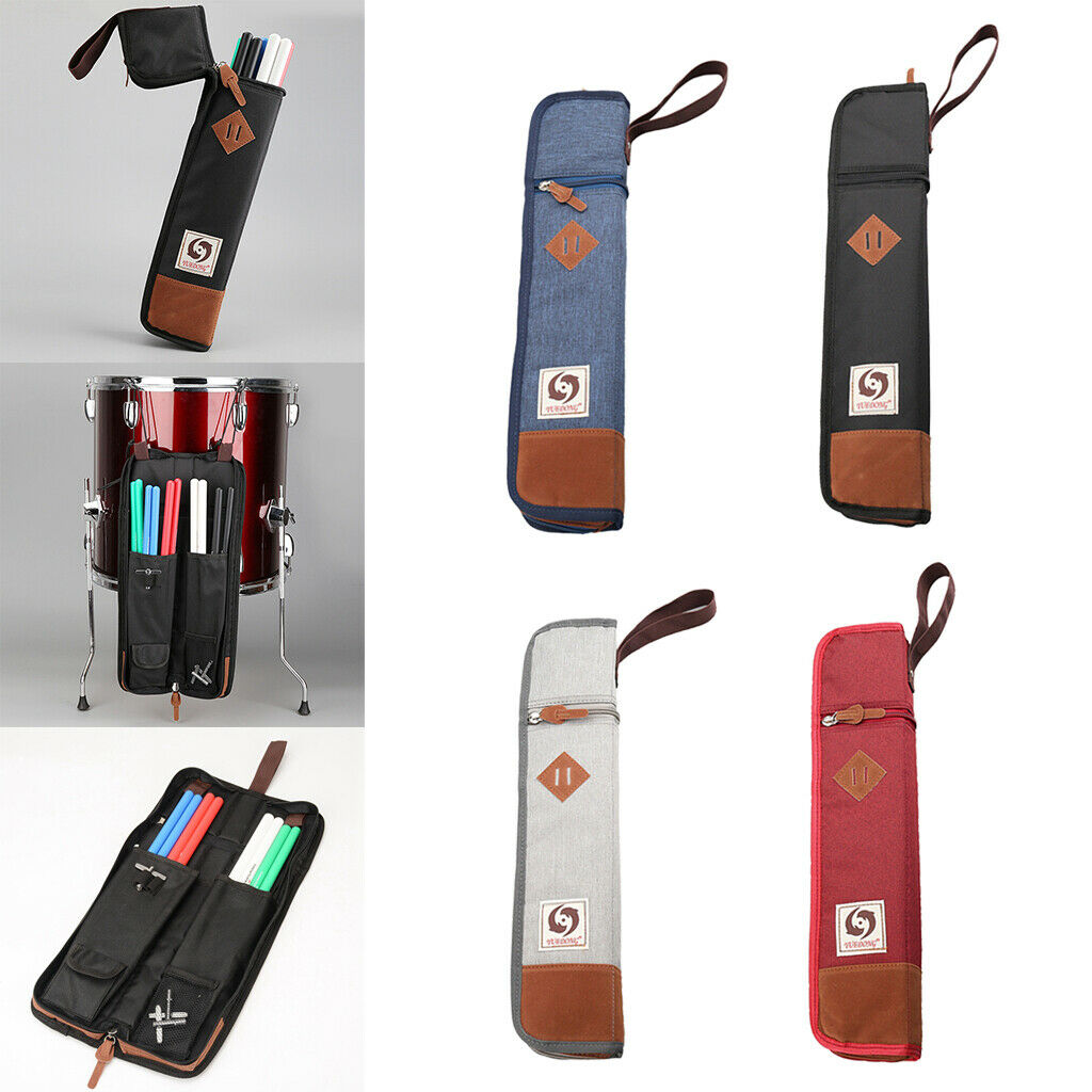 Drum Stick Holder Drumsticks Bag Case Waterproof Oxford Cloth Blue