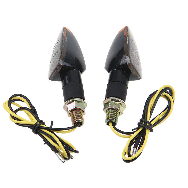 Black Bullet Shape Turn Signal Light 12V Universal Fit Most Motorcycle ATV