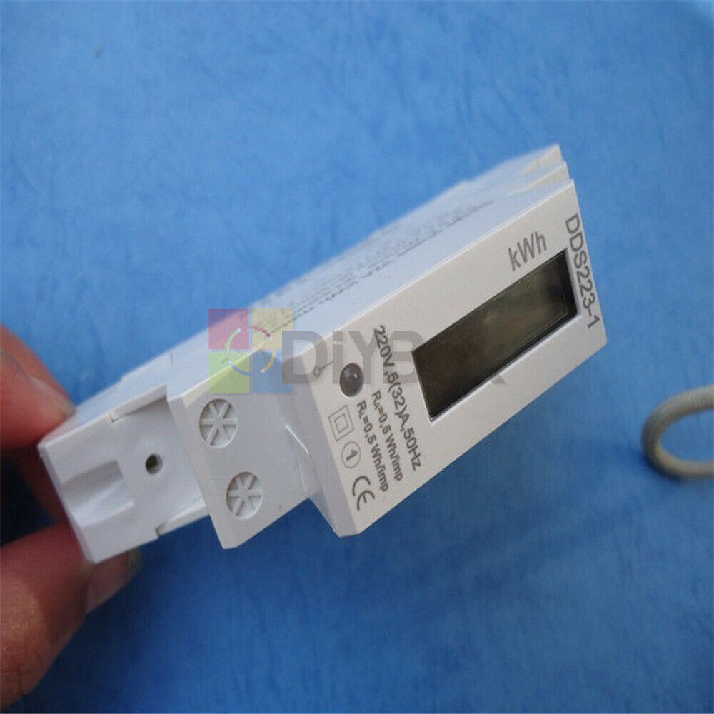 Digital DDS223-1 LCD 220V 230V AC DIN Rail Electric Kilo Watt Hour KWH Meter