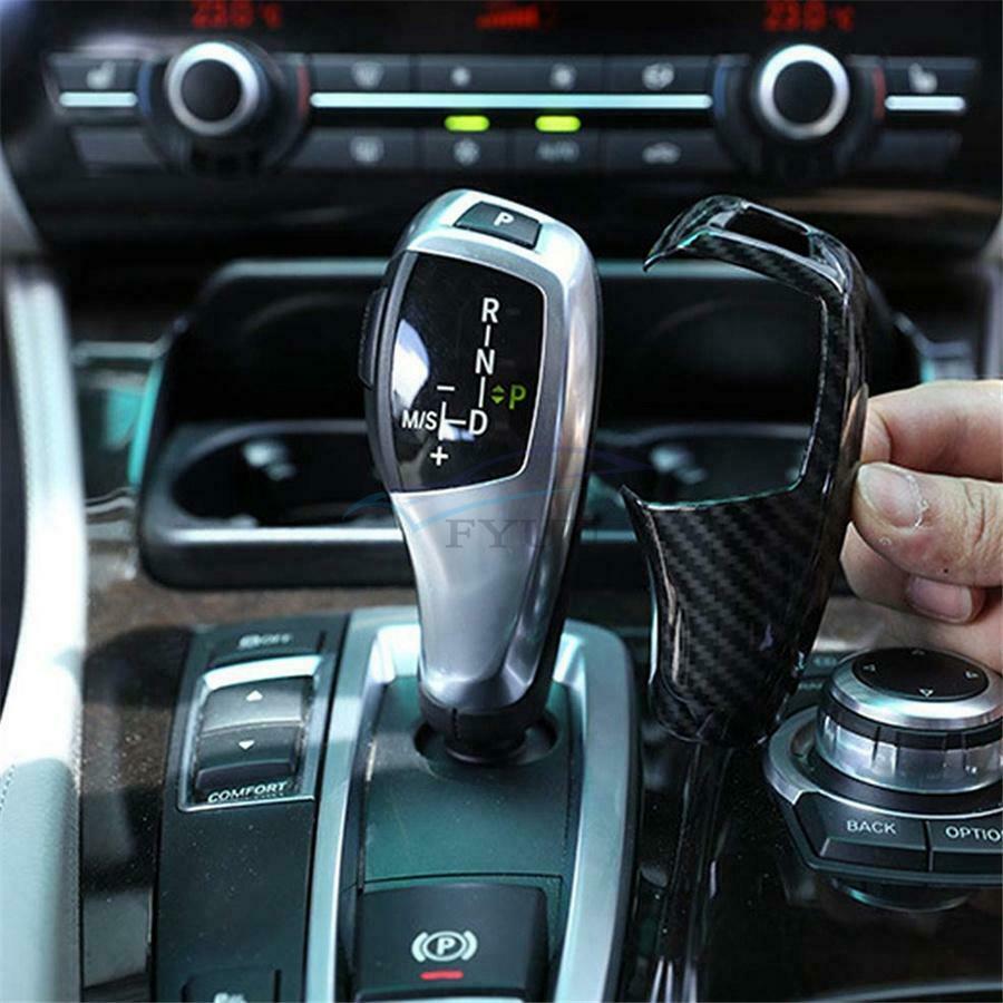 1×ABS Carbon Fiber Style Gear Shift Cover Trim For BMW 3 Series F30 GT 2013-2018