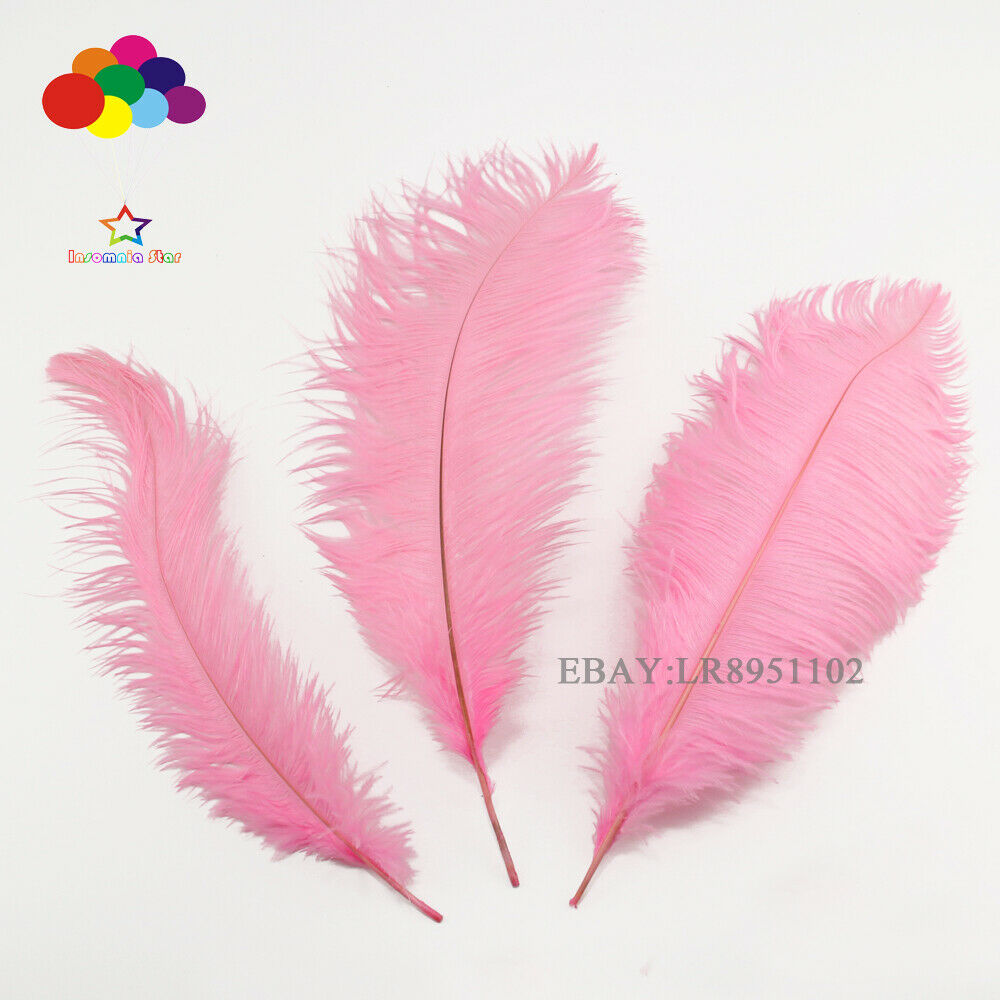 100 pcs pink ostrich feather plumes for wedding centerpiece wedding decor