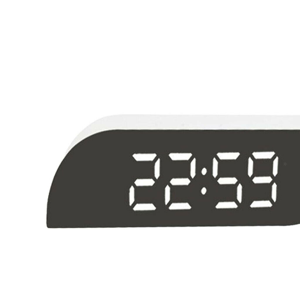 LED Desk Alarm Clocks Calendar Temperature 3 Mode Snooze White White Light