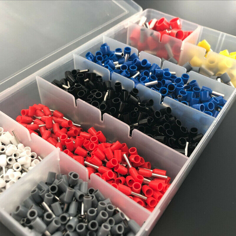 1200X Assorted Crimp Terminals Insulated Electrical Wiring Connector Copper+PVC