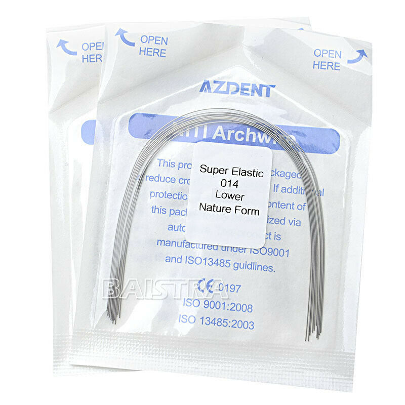 50X Orthodontic Dental Super Elastic Niti Round Nature Form Arch Wire 014 Lower
