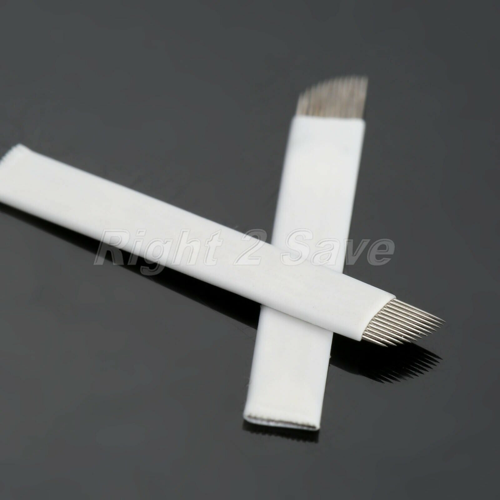 10Pcs 12 Pin Permanent Makeup Bevel Blade Manual Eyebrow Tattoo Needles
