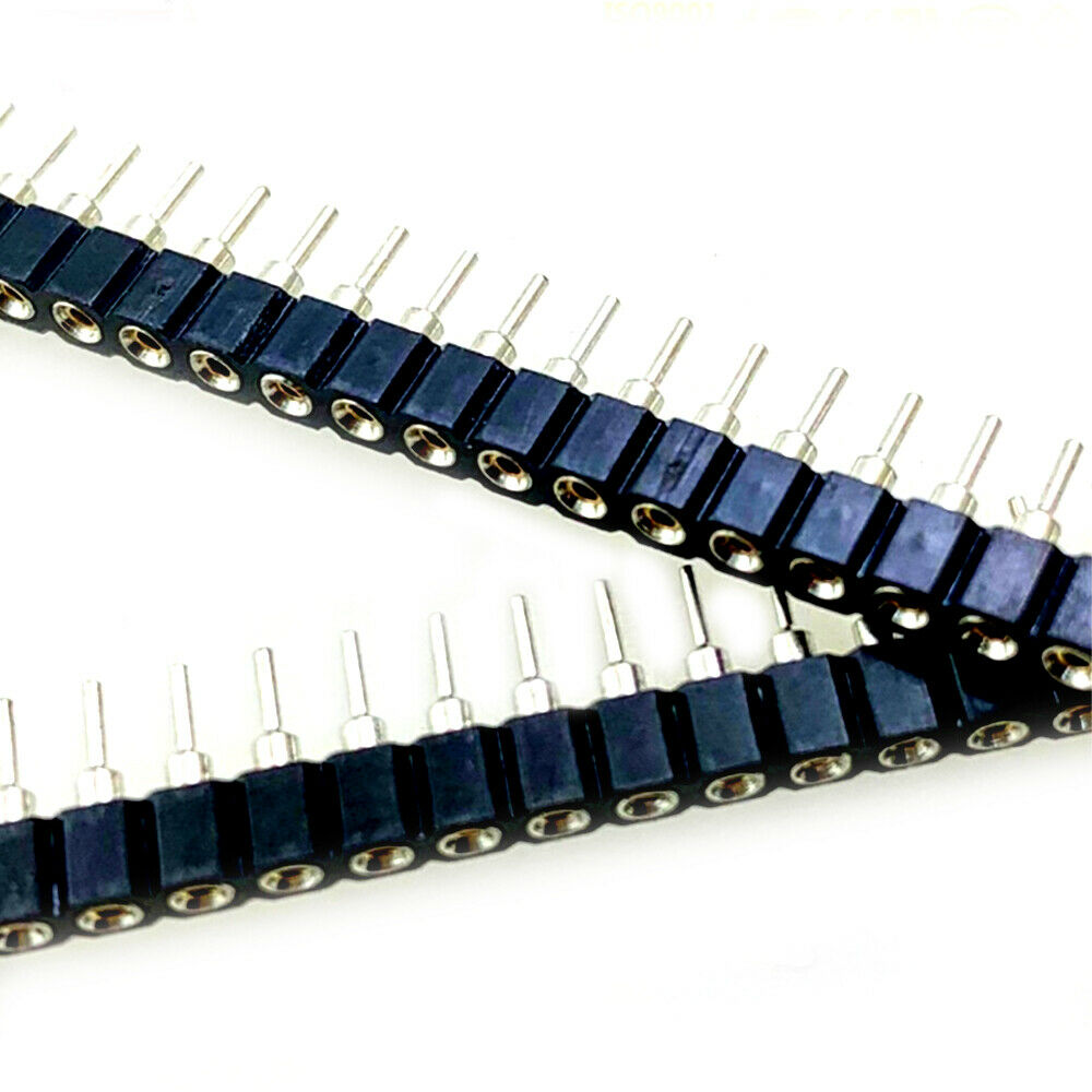 10Pcs 1x40Pin Strip Tin PCB Panel IC Breakable Round Female Pin Header Connector