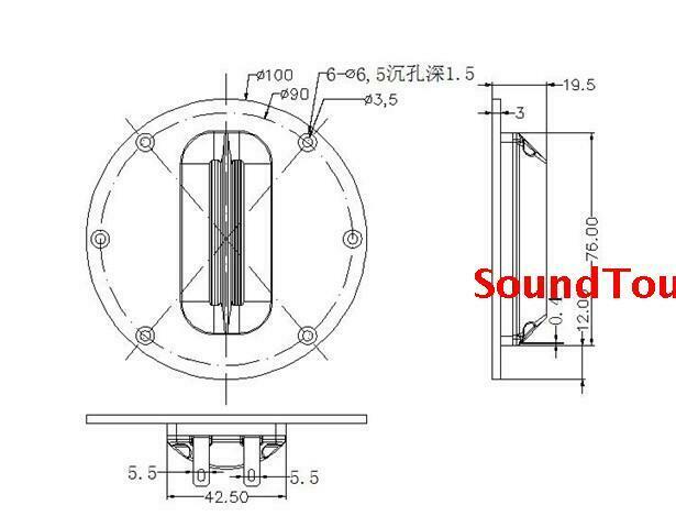 1PC  4" inch 8ohm 15W Ribbon Tweeter Car Treble Speaker Fever-Level Tweeter