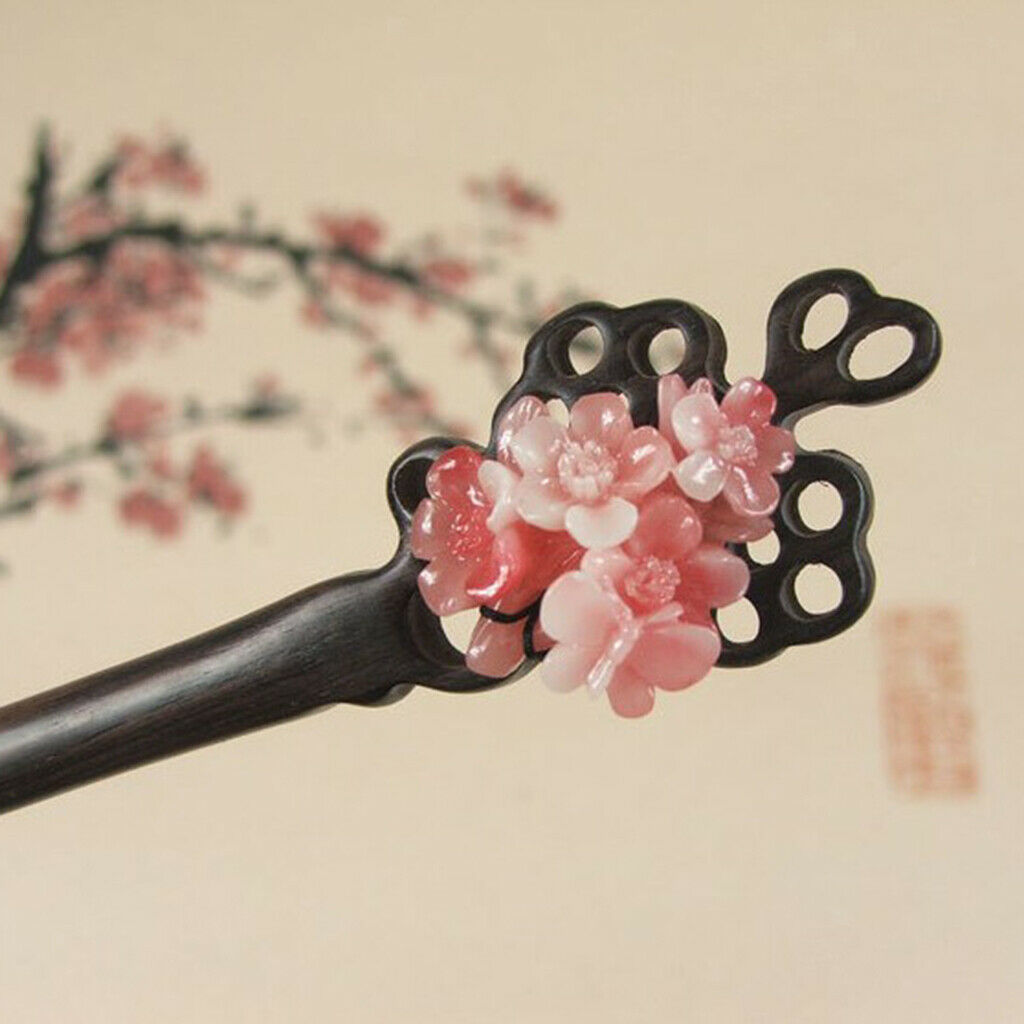 Ladies Ebony Wood Hair Chopsticks Hair Stick Hair Accessories Pin Casual Women -