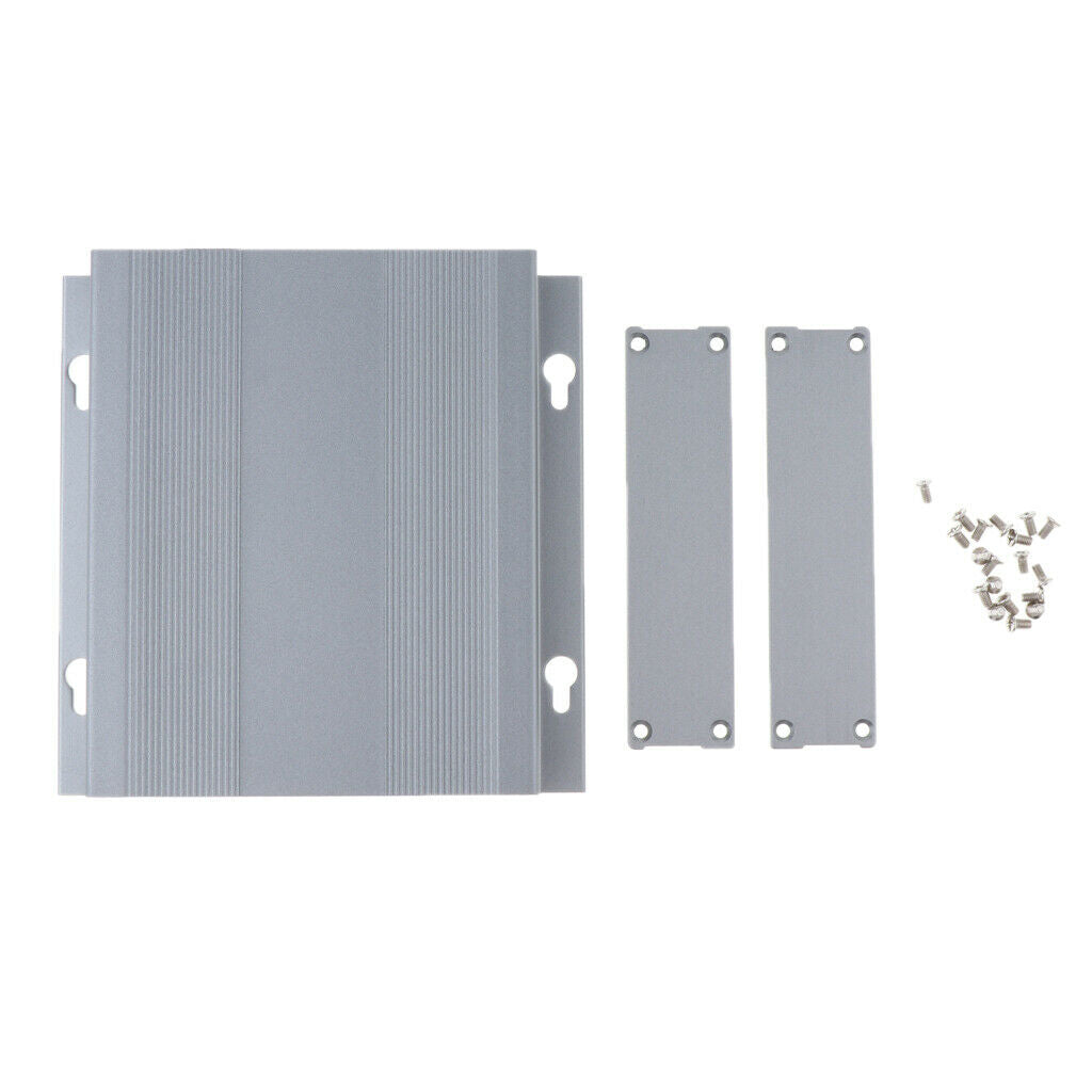 Gray Aluminum Enclosure PCB Cooler Flat Box Case DIY for Projector 130x131x27mm
