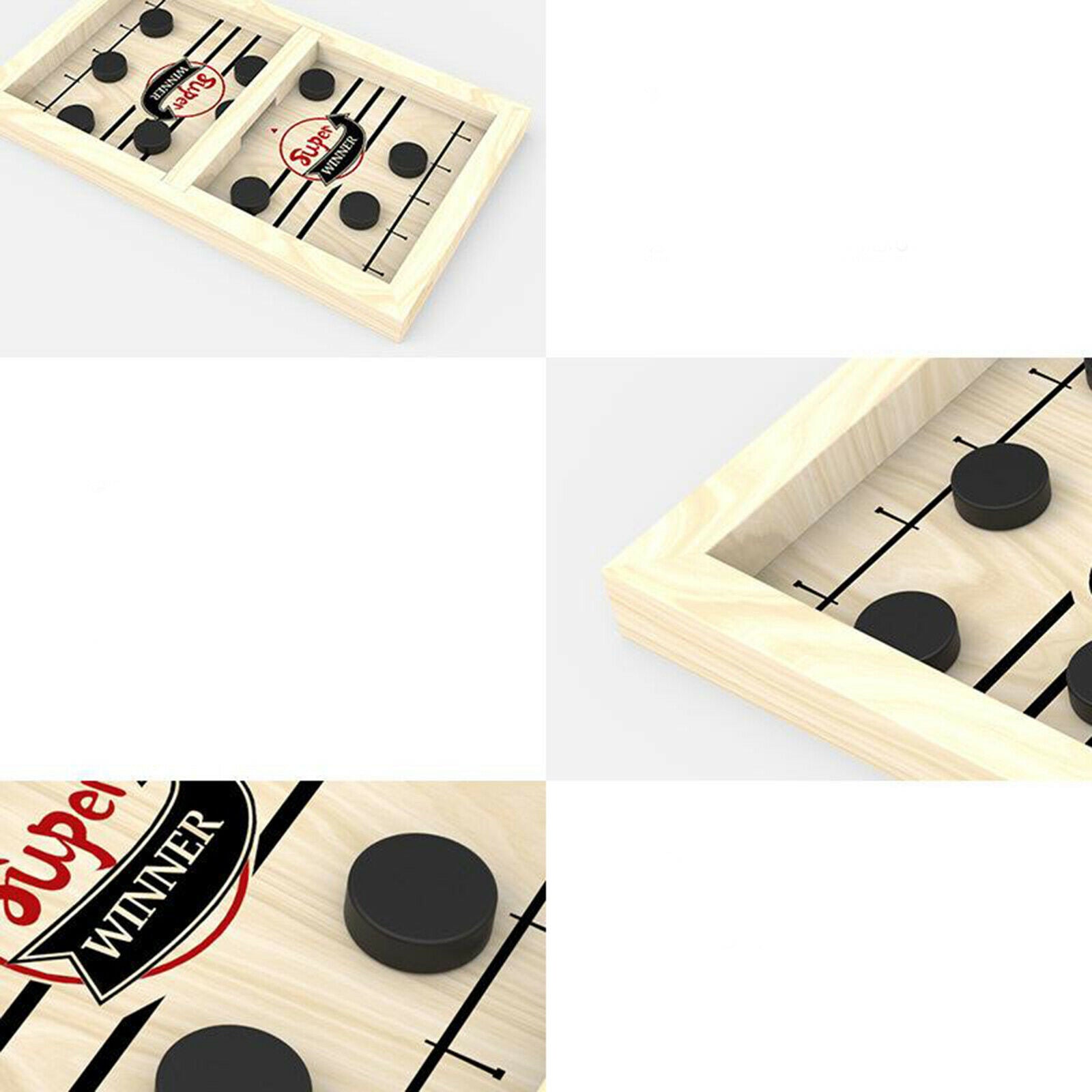 Wooden Foosball Ice Hockey Game Tabletop Battle Board Game Bounce Chess Toys for