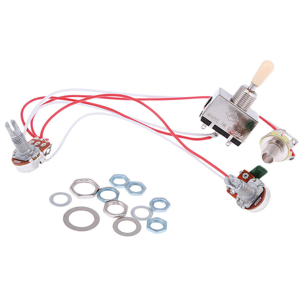 Guitar Wiring 3-Way Lever Switch + 3-Band Active Eq Preamp Circuit