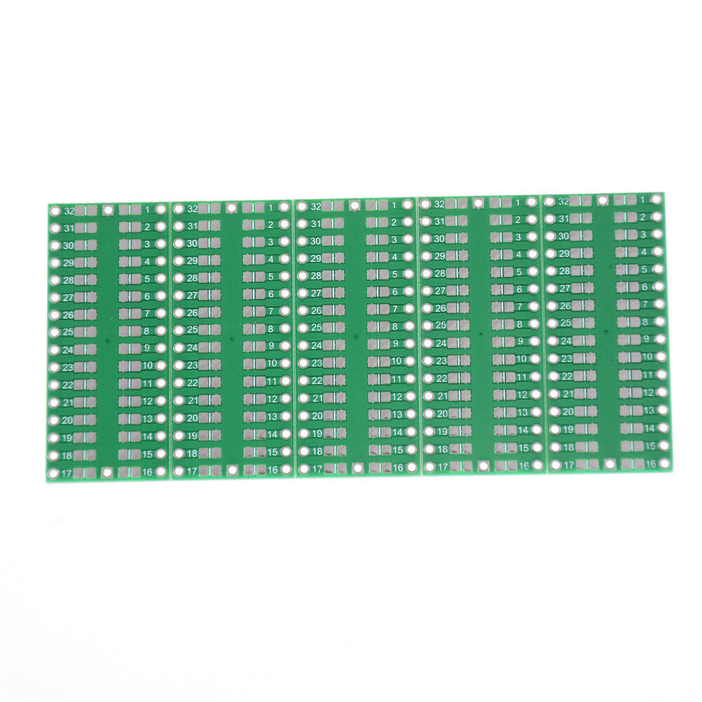 5Pcs TQFP/LQFP/EQFP/QFP32 0.8mm to DIP32 Adapter PCB Board Convert.l8