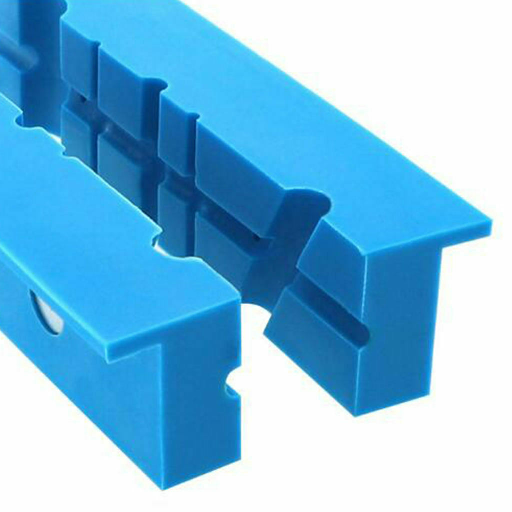 2pcs Vise Jaw Pads Magnetic Soft Pad Vise Protection Strip Multi-Groove Design