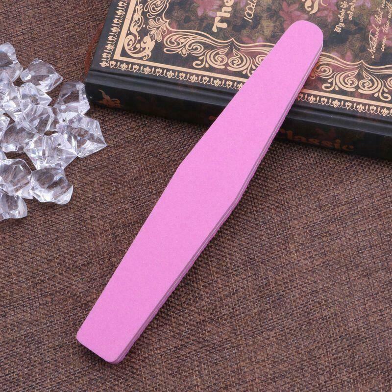 Double Sided Nail File Waterproof 100/180 Grit Nail Art Tips Buffer Soft Sponge