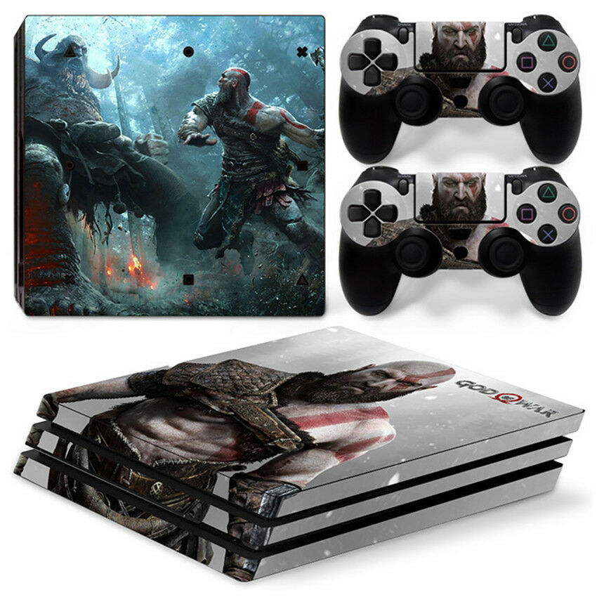 God of War For  playstation PS4 PRO Console Stickers & 2 Controllers Skin