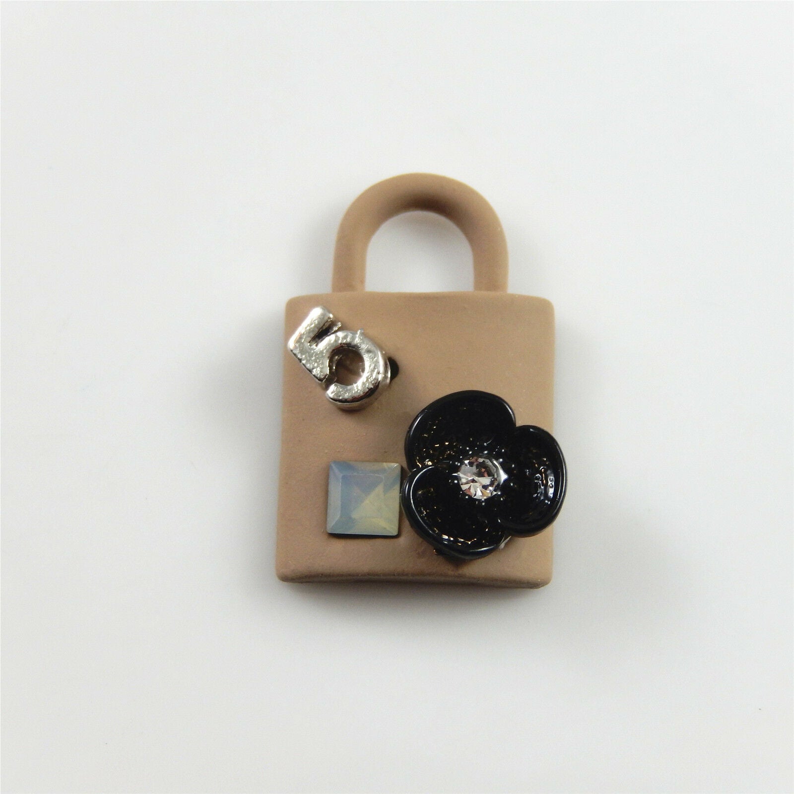 12 pcs Matte Plated Bag Charm Alloy Pendant Bracelet Keychain Findings 23*16*7mm