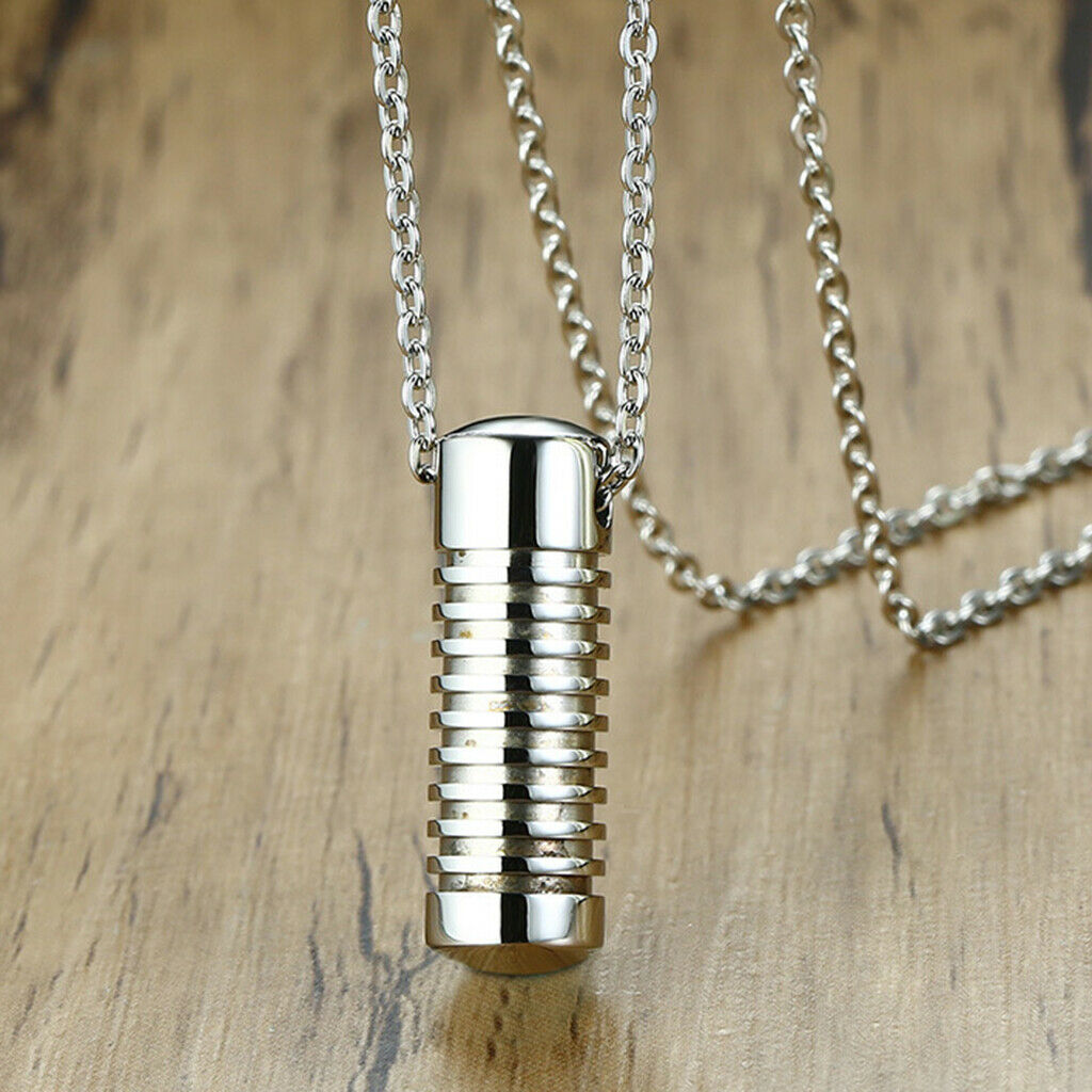 2 Pieces Urn Pendant Necklace - Openable Bottle Keepsake Pendant