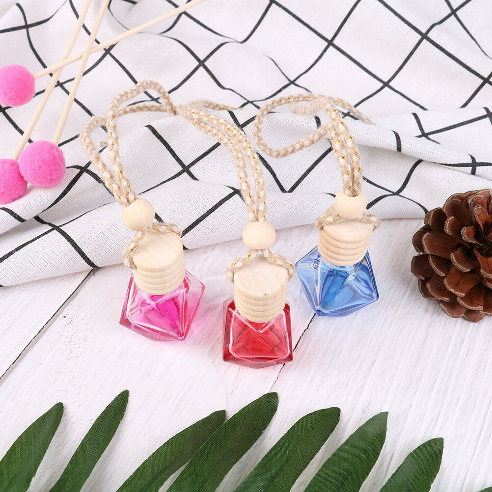 Car hanging empty glass bottles car perfume bottle pendant auto ornament .l8
