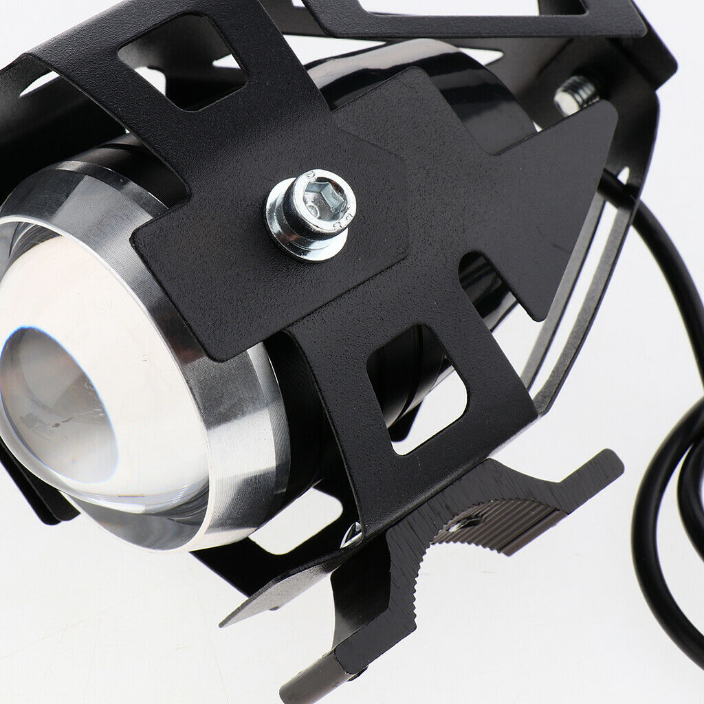 2pcs 125W LED Headlight Motorcycle Driving Fog Spot Bulb Light & Switch