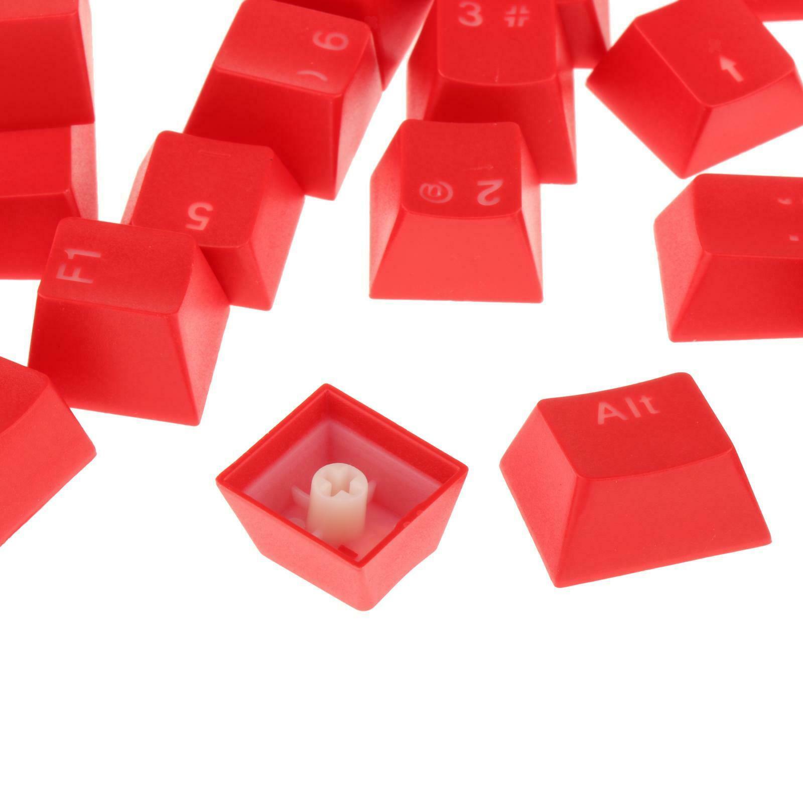 2 Translucent 108 Keys for Mechanical Keyboard Red + White Red